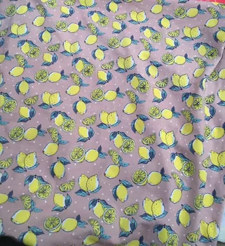 

50*170cm cartoon lemon lycra knitted cotton fabric For Sewing diy Patchwork baby girl shirt clothes