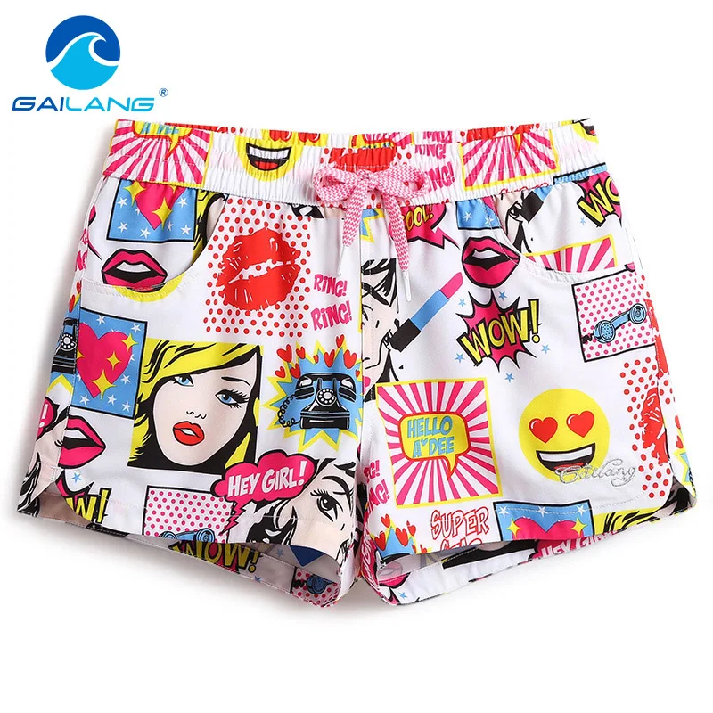 

Gailang Brand Women Beach Board Shorts Sun Casual Active Shorts Jogger Sweatpants Woman Quick Drying Boxer Trunks Shorts Fashion