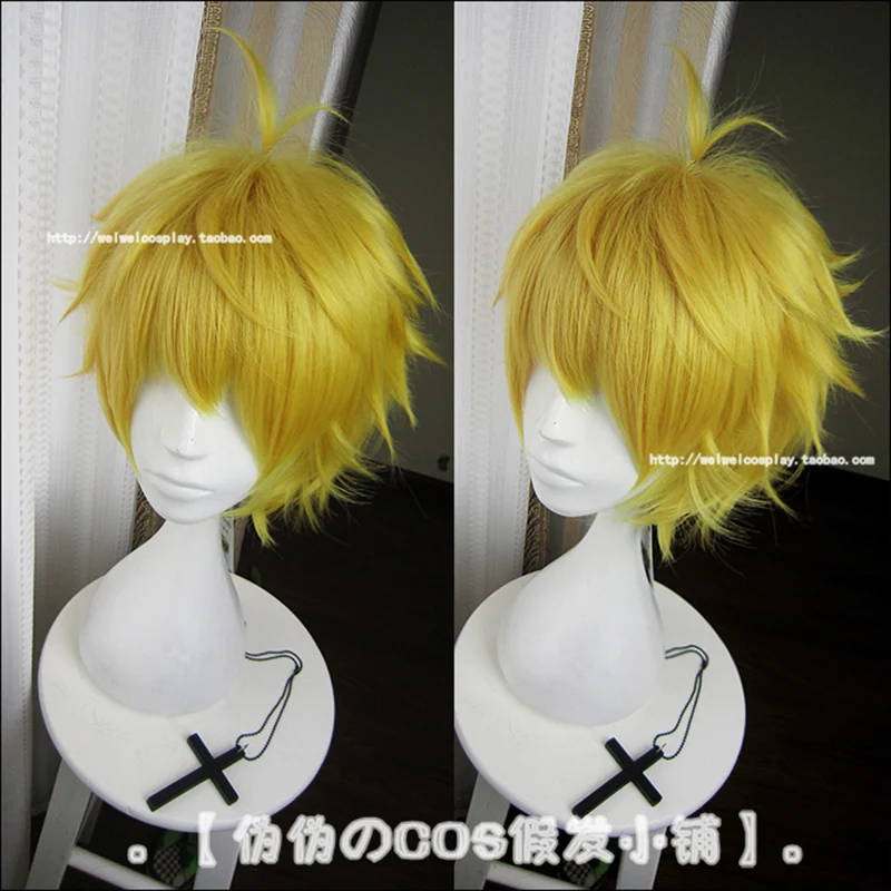 

The Seven Deadly Sins Dragon's Sin of Wrath Meliodas Short Golden Color Heat Resistant Cosplay Costume Wig + Wig Cap