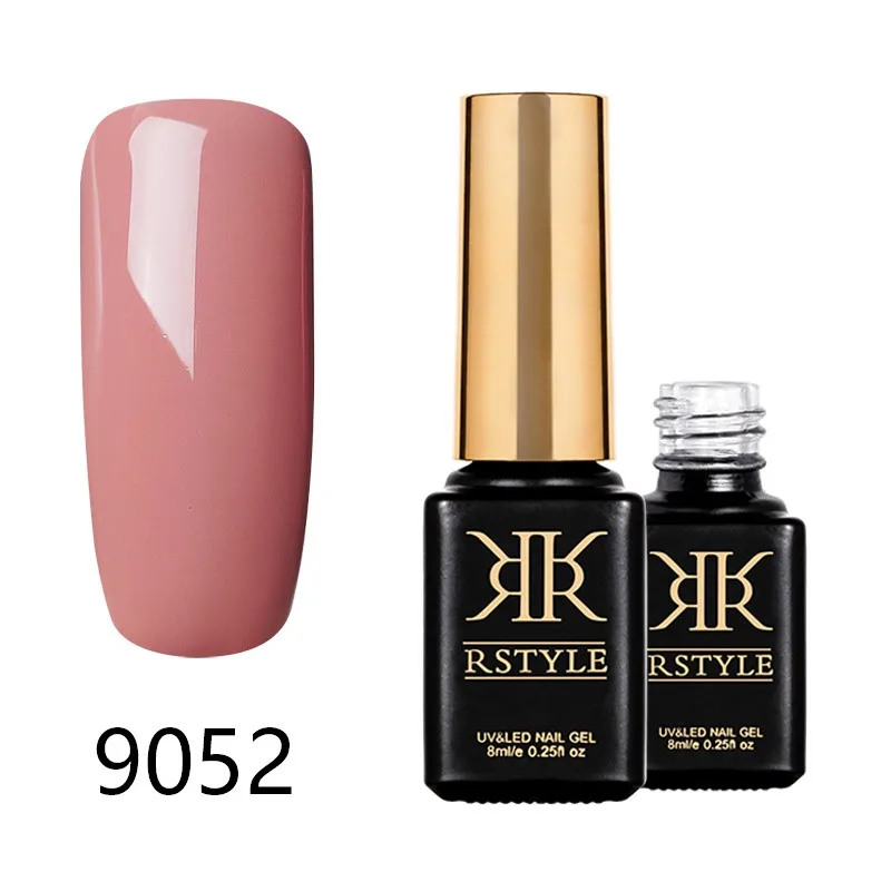 Лак для ногтей rstyle 8 мл 9001-9062 чистый цвет УФ-гель для ногтей Soak Off Nail Art Полупостоянный гель лак набор для наращивания ногтей праймер - Цвет: SC9052