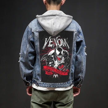 

Bloodhoof Store Venom Rock And Roll Death Heavy Hardcore Punk Style Patch Designs Denim Jeans mens Jackets And Coats