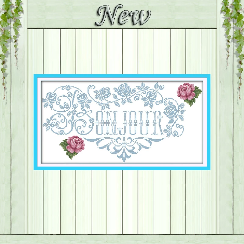 

Roses flowers diy home decor painting counted print on canvas DMC 14CT 11CT Chinese Cross Stitch Needlework Sets Embroidery kits
