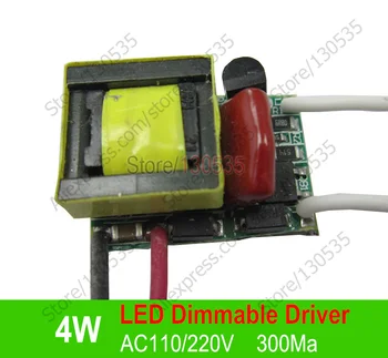 

4x1W Dimmable LED Driver Input Voltage AC110/220v Output Current 300mA Dimmable Brightness Controller dimming power supply