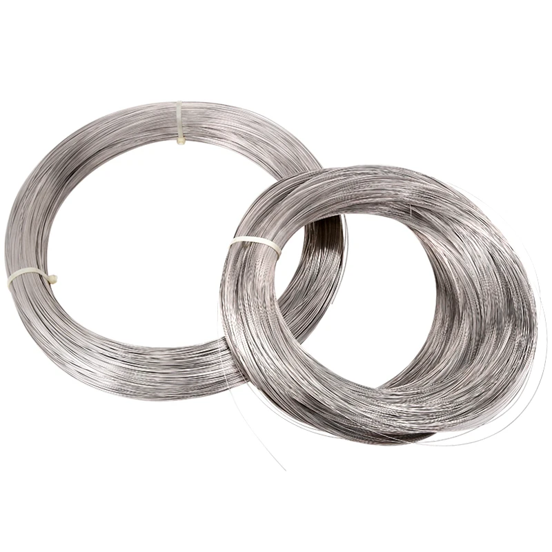 10PCS 5 Meter 304 Stainless Steel Rope Single Bright Hard Wire,0.2 1mm