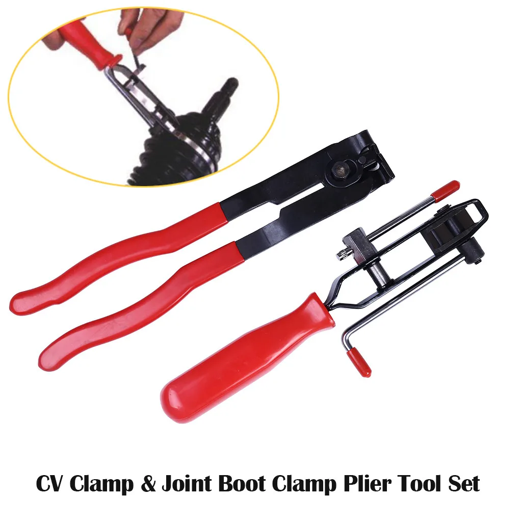2PCS AUTO Car CV Clamp and Joint Boot Clamp Pliers Tool Set Heavy Duty Ear Type