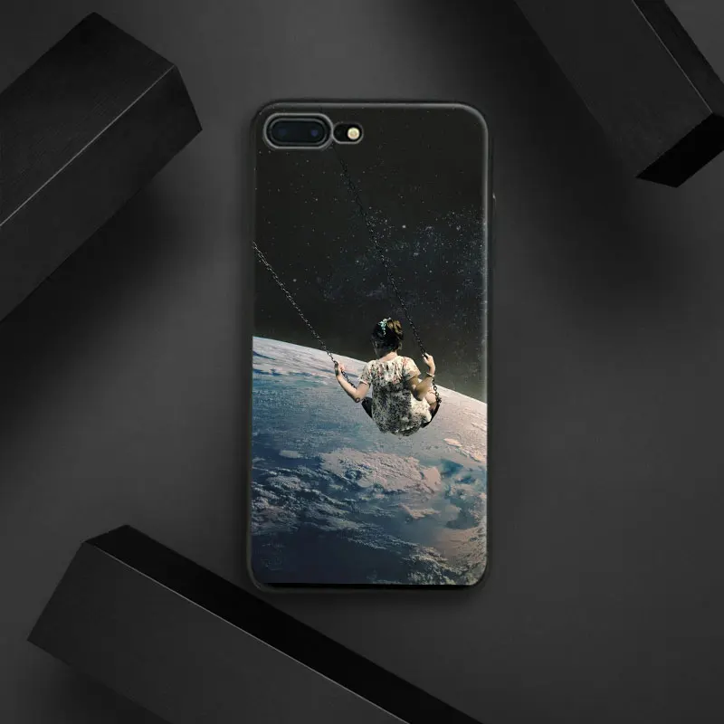 

Creativity Collages fun Art Girl Tpu Soft Silicone Phone Case Cover Shell For Apple IPhone 5 5s SE 6 6s 7 8 Plus X 10