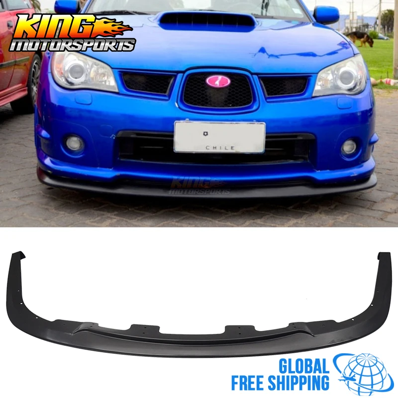 Подходит для 06 07 Subaru Impreza WRX STI S204 PP Черный передний бампер губ Global БЕСПЛАТНАЯ