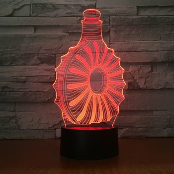 

Kettle 3d creative 7 color night light LED plug-in touch home atmosphere lamp 1631