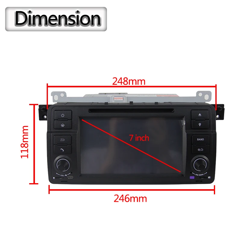 Clearance 7" Android 9.0 4G RAM Car DVD Player GPS Navigator for BMW E46 3 Series M3 car radio stereo headunit tape recorder bluetooth 17