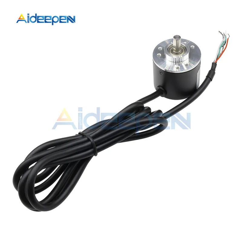 DC 5 V-24 V 360 600 импульсный инкрементный оптический поворотный кодер AB двухфазный муфты 6 импульсный дополнительный Силовые транзисторы NPN выход открытого сборника