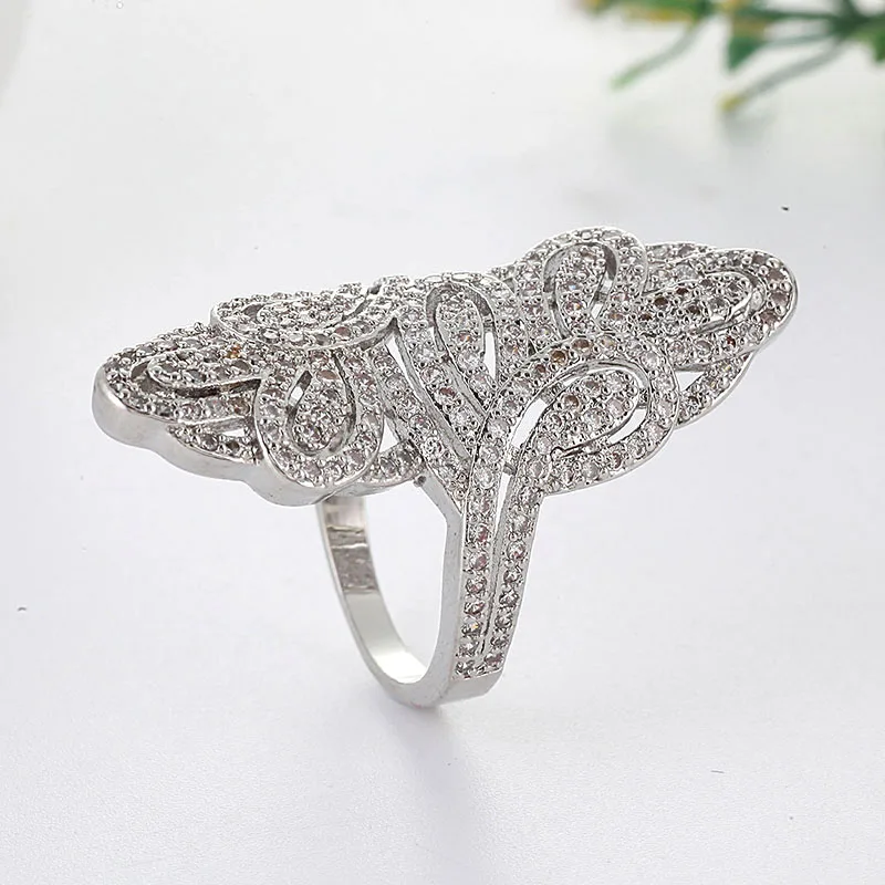 Модные крупнолистовой обручальное кольцо, кольца для Для женщин ювелирные изделия пару любовь опал кольцо женский подарки аксессуары винтажный, с серебряным покрытием H4X045
