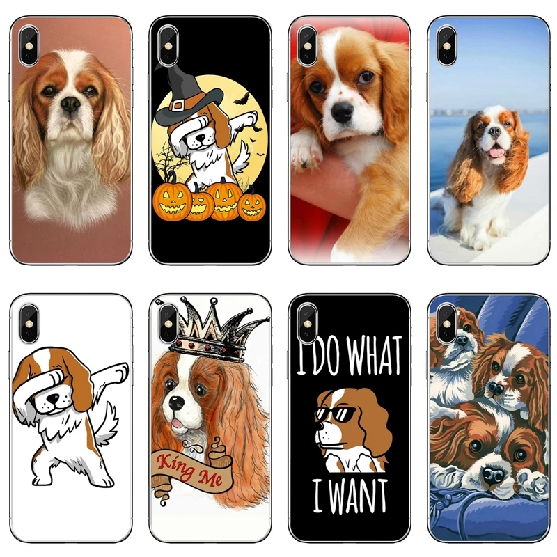 

Cavalier King Charles Spaniel dog For Apple iPhone 8 7 plus 6s 6 plus X XR XS Max SE 5s 5c 5 4s 4 TPU Soft phone cover case