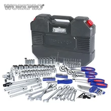 WORKPRO 123PC Tool Set 1/4″ & 3/8″ & 1/2″ Ratchet Wrenches Car Repair Tools Spanner Sockets Bits Set Repair Tool Kits