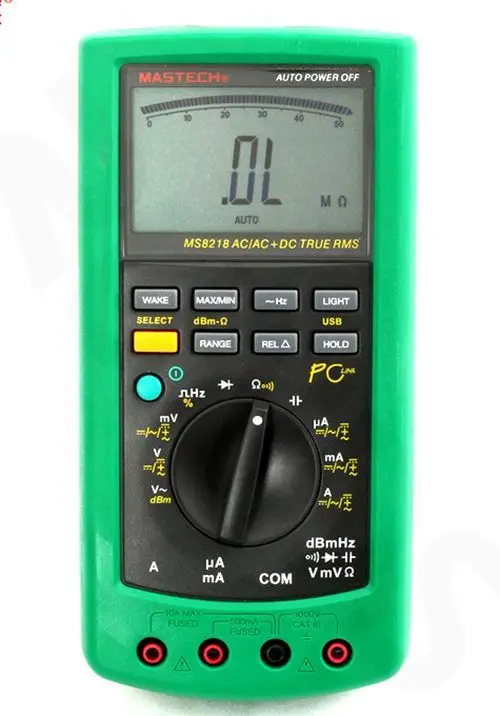 

MASTECH MS-8218 High Accuracy True RMS DMM Digital Multimeter dB Meter RS232 Interface.Auto Range.