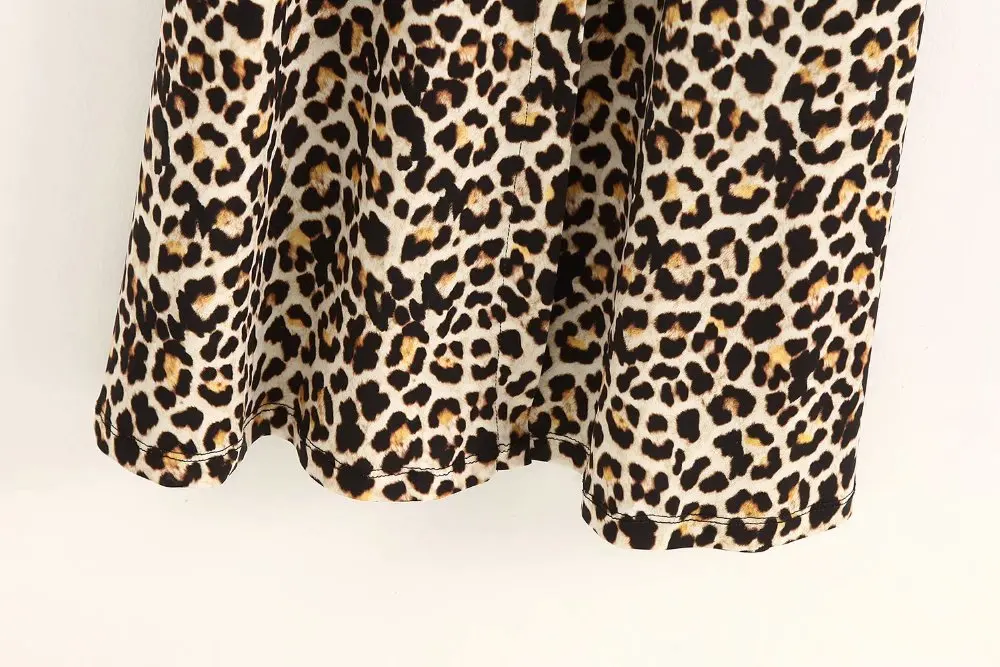 2019 весна za Для женщин leopard платье с принтом для девочек животных es vestidos течет