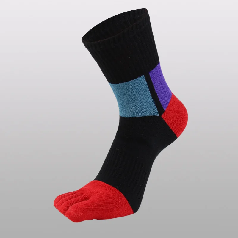 [EIOISAPRA] Модные волокно носок носки для девочек для мужчин повседневное красочные блестящие носки мужской экипажа пять пальцев впитывает пот