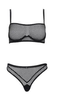 

Sexy Women Mesh Bra G-string Lingerie Set Summer Fishnet Hollow Out Brief Sets