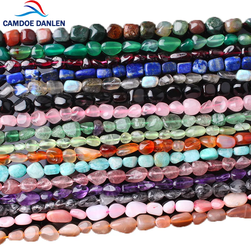 

CAMDOE DANLEN Natural Stone Boutique Chips Beads 7-10mm Strand 16" Lrregular Gravel Fit Diy Charms Beads Jewelry Findings Making