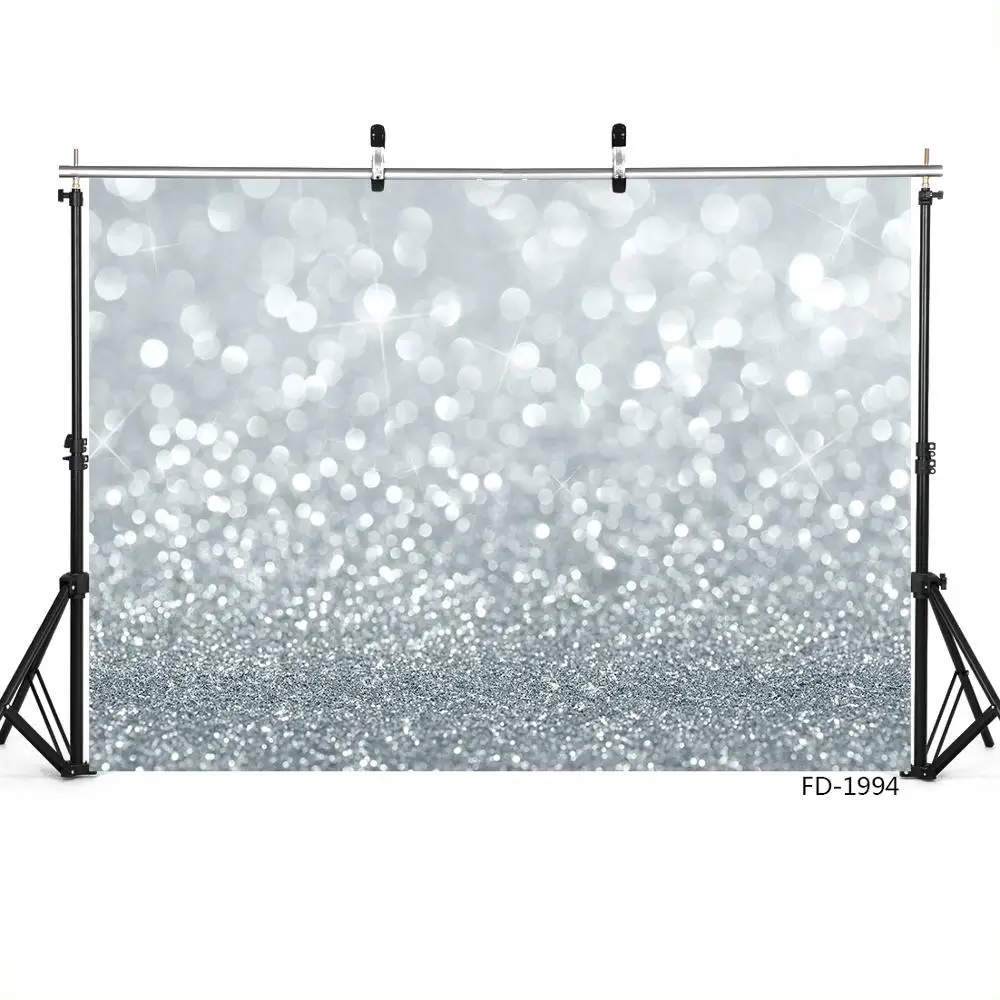 

Bokeh Silver Glitters Portrait Baby Shower Vinyl Photo Backgrounds Birthday Party Photography Backdrops Photocall Photo Studio