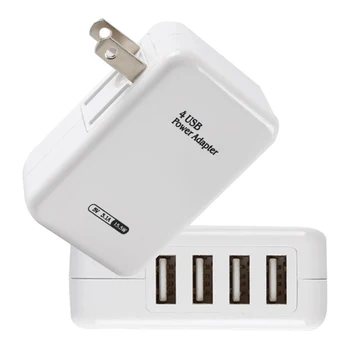 

USB Charger Replacement for iPhone Samsung Android 5V 4 Ports Mobile Phone Universal Charge Wall Adapter