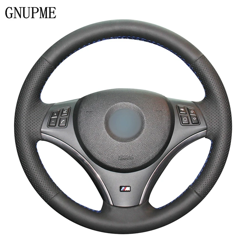 

Hand-Stitched Black Artificial Leather Car Steering Wheel Cover for BMW E90 325i 330i 335i E87 120i 130i 120d