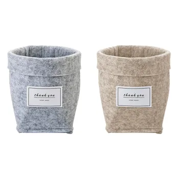 

Nordic Storage Folding Flower Pot Felt Desktop Storage Fleshy Flower Pot table office and home decoration