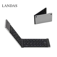 Landas Bluetooth Folding Keyboard For Android Tablet Pocket Wireless Bluetooth Keyboard For IOS Windows Android Systems landas arabic keyboard bluetooth wireless german keyboard arabic for iphone for sumsang smartphone desktop for windows xp 7 8 10