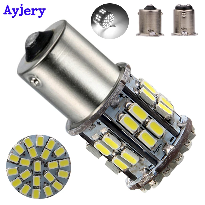 

100pcs S25 BA15S 1156 1206 50 SMD 50 LED 1157 BAY15D Turning Lamp Pour Brake Light Parking Light Tail Lamp 12V Auto Car Led Bulb