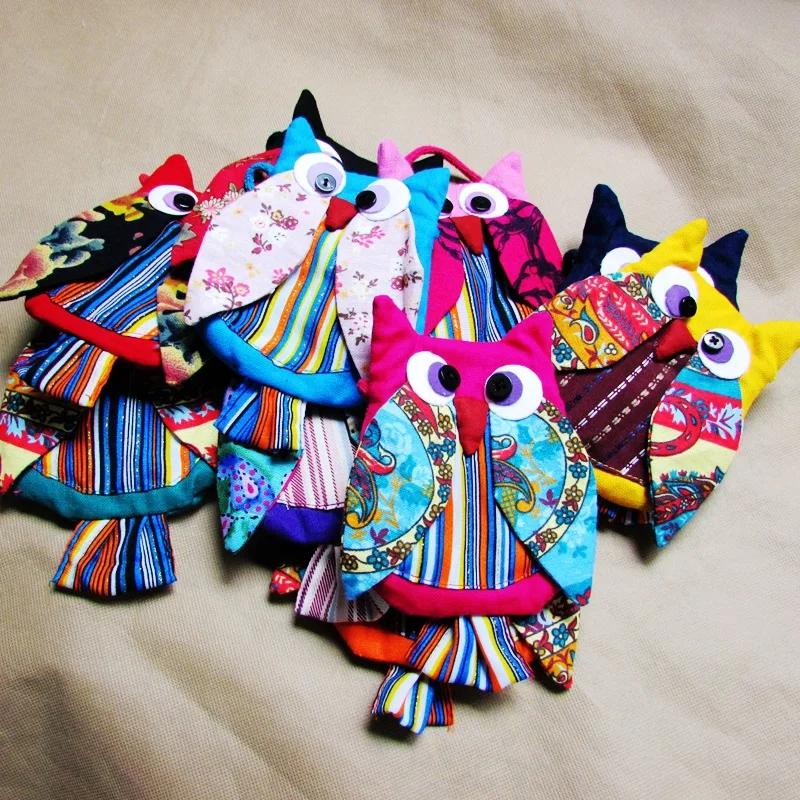 

Hot Price-promotion chlidren shoulder bag!New cute nation small bag manual features single shoulder bag cloth cute owl packet