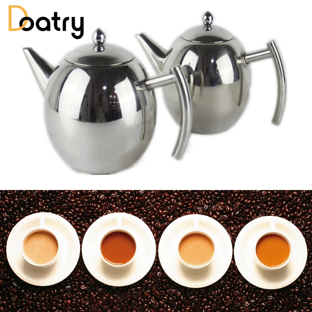 1000ML/1500ML Durable Teapot Coffee Tea Kettles Sliver Cold Water Pot
