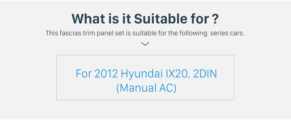 Seicane Black Double Din 2012 Hyundai IX20 with Manual AC Car Radio Fascia Dash CD Trim Installation DVD panel Frame