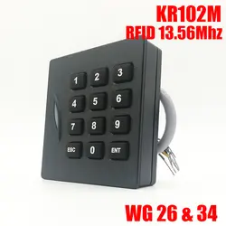 RFID клавиатуры IC читатель, 13.56 мГц, Wiegand34 Reader, читатель-водонепроницаемый IP54 KR102M