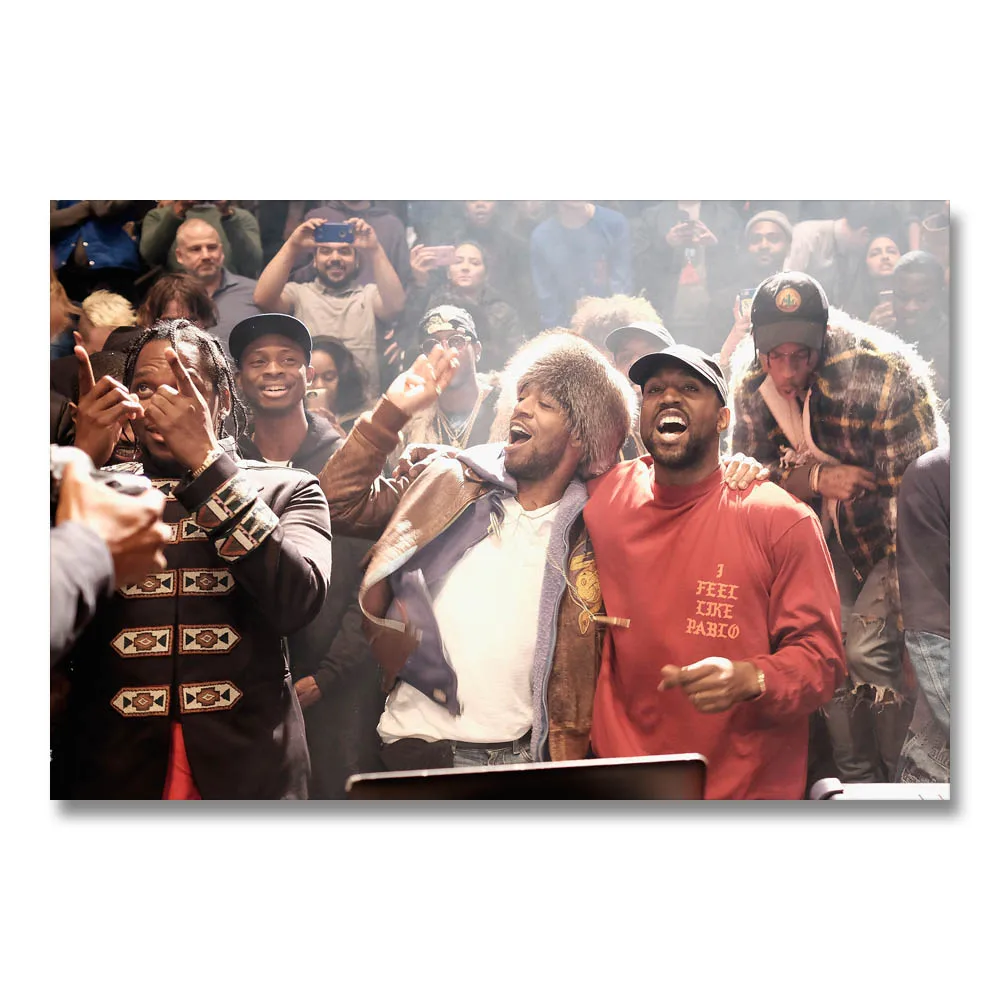 FX181 Kanye West& Kid Cudi Kids See Ghosts Hot, музыкальный альбом, плакат, искусство, Шелковый светильник, холст, современный, для дома, комнаты, настенный принт, Декор - Цвет: Design 010