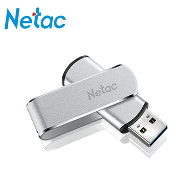 Дешевый Netac USB флеш накопитель 64 ГБ 3,0 флеш накопитель USB 3,0 U388 custom logo Memory Stick флеш накопитель серебристое металлическое устройство для хранения