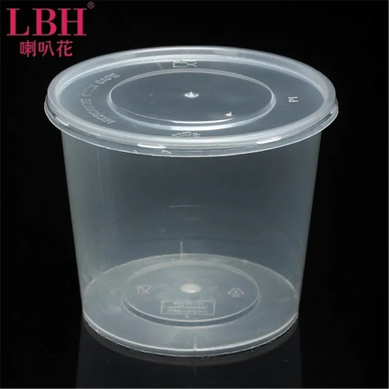 750ml Round Disposable Plastic Lunch Bowls Tablewares Dinnerware