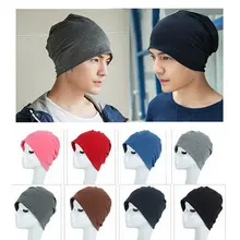 1 шт., для взрослых, унисекс, Осень-зима, чистый цвет, шапочка, ночная шапка, мужские, мягкие, удобные, тонкие шапочки, для девушек, месяц, шапка, JCX9097