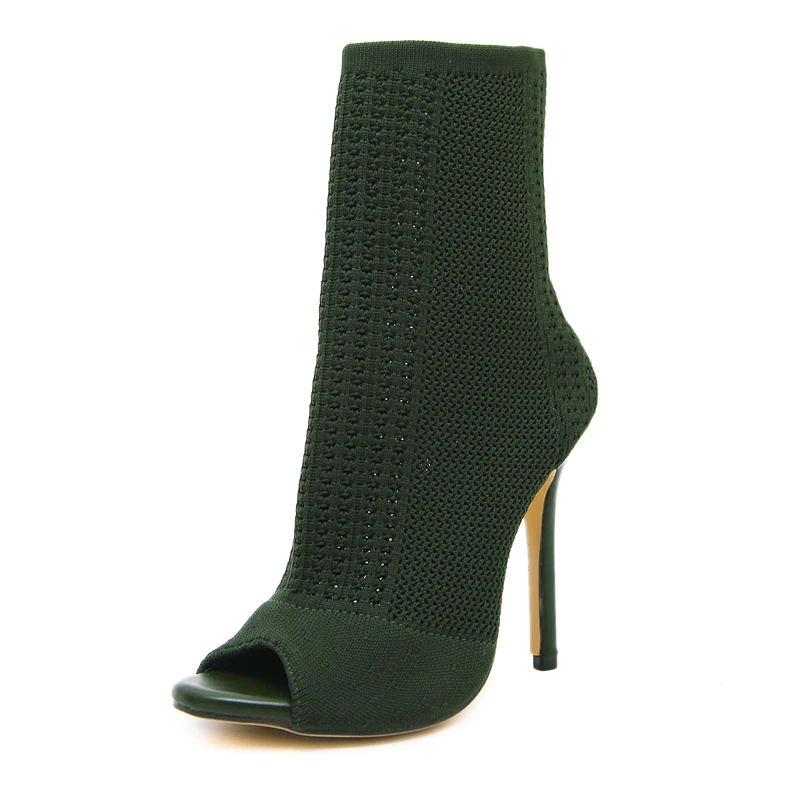 US $24.38 31% OFF|Booties Womens Shoes Green Elastic Knit Sock Boots Ladies Open Toe High Heels Fashion Kardashian Ankle Boots Women Pumps in Ankle US $24.38 31% OFF|Booties Womens Shoes Green Elastic Knit Sock Boots Ladies Open Toe High Heels Fashion Kardashian Ankle Boots Women Pumps in Ankle