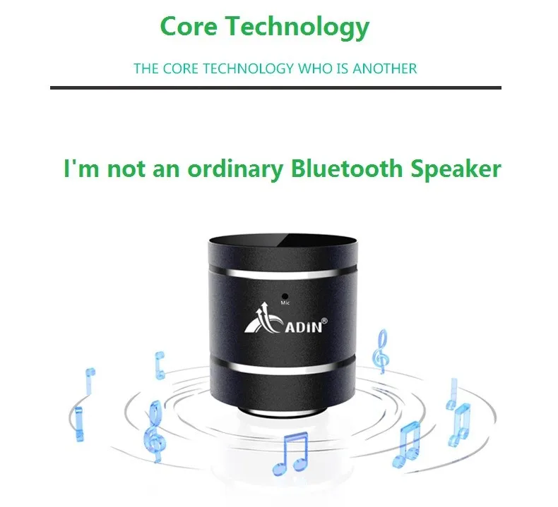 ADIN 1 Pair 20W Vibration Speaker HIFI Bluetooth Speakers Metal Phone Speaker NFC Mini Vibration 3D Stereo Subwoofer With MIC  (4)