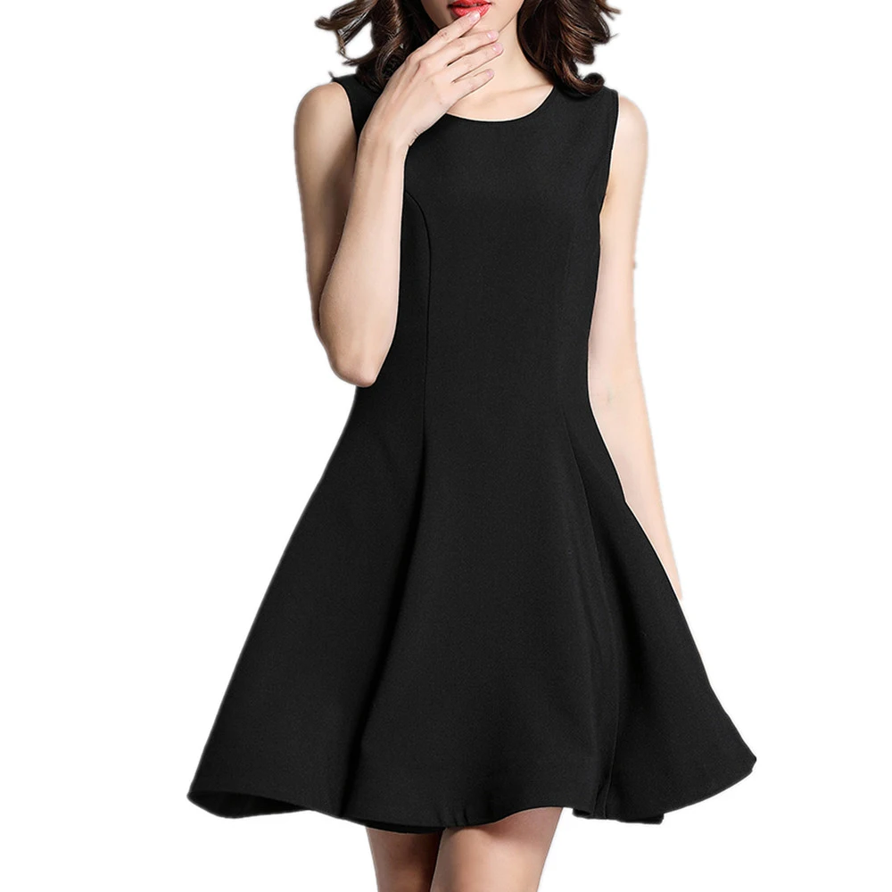 little black flare dress