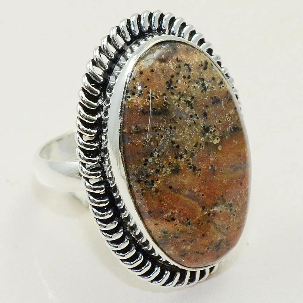 

Picture Jaspper Ring Silver Overlay over Copper , Size: 8.75, R0577