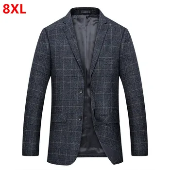 

Autumn new men's suit jacket Men's casual men plus size 7XL 8XL male Blazers