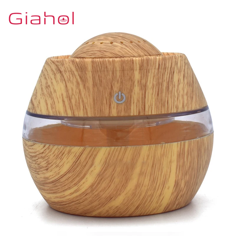 

USB Aroma Essential Oil Diffuser Ultrasonic Cool Mist Humidifier Air Purifier WoodLED Night light for Office Home