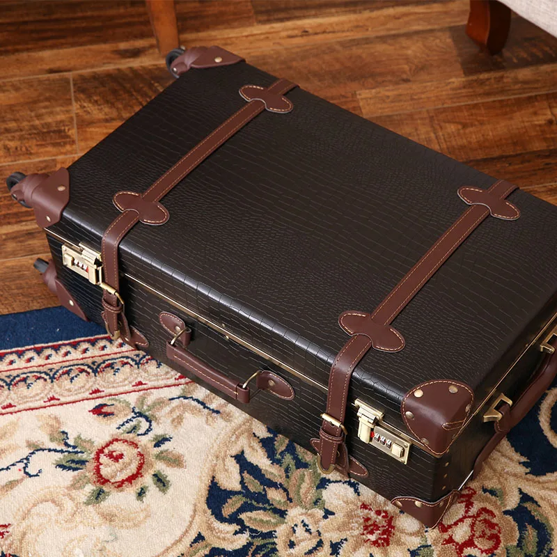 suitcase leather vintage