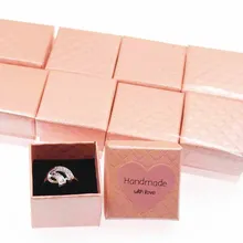 Симпатичная симпатичная коробка кольца изделия упаковка коробка ювелирные изделия подарочная упаковочная коробка 10 шт с 10 шт ярлык в форме сердца декоративные 4*4*3 см Размер