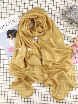 

2019 linen scarf female long design solid color cape spring and autumn fluid beach towel cape summer silk scarf