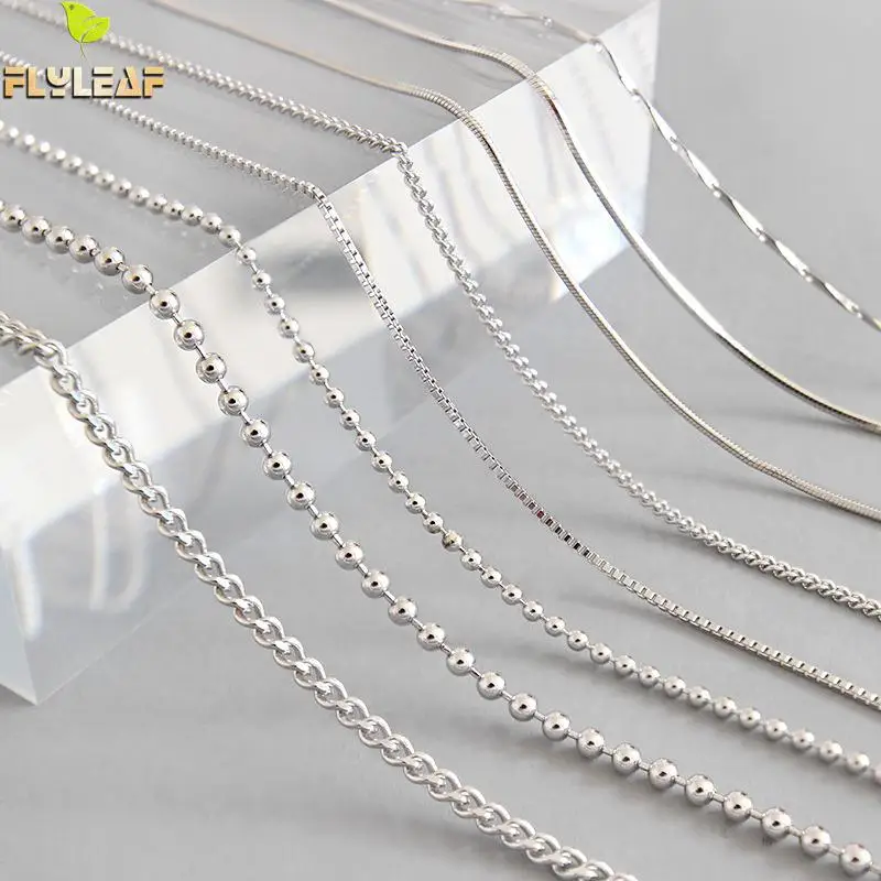 Flyleaf 100% Sterling Silver Multi-select Snake Bone Chain Necklaces &amp Pendants High Quality DIY Fashion Jewelry | Украшения и