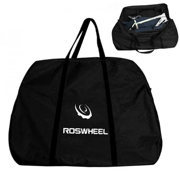 

ROSWHEEL Bike Travel Case Foldable Transport Bag Carrier Bag Mountain Road Bike Carrying Case with Fork Protector