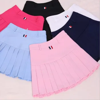 

Women Preppy School Style Ball Pleated Skirts 2018 New Plus Size Harajuku Korean Girls Solid A-line High Waist JK Sailor Skirts