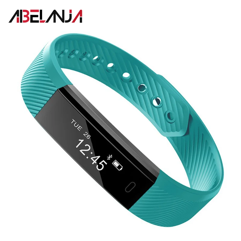 

ID115 Smart Bracelet Fitness Tracker Step Counter Activity Monitor Band Alarm Clock Vibration Wristband IOS Android phone