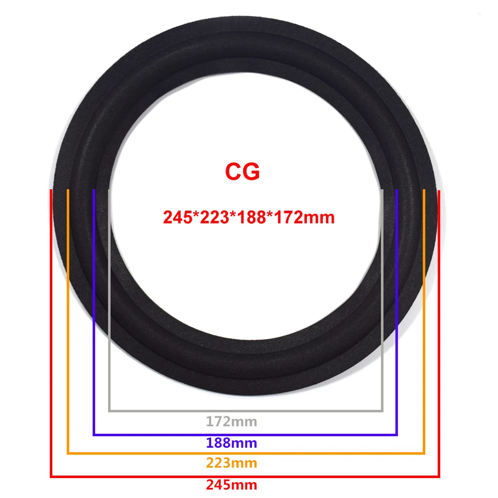 10 дюймов кольцо из вспененного материала для динамика с объемным краем НЧ-динамик ремонт складных краев кольцо сабвуфера DIY аксессуары для ремонта Подвески динамика
